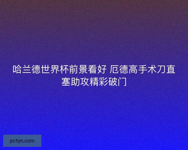 哈兰德世界杯前景看好 厄德高手术刀直塞助攻精彩破门
